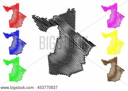 Capim Grosso Municipality (bahia State, Municipalities Of Brazil, Federative Republic Of Brazil) Map