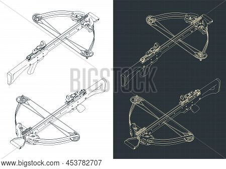 Block Crossbow Isometric Blueprints