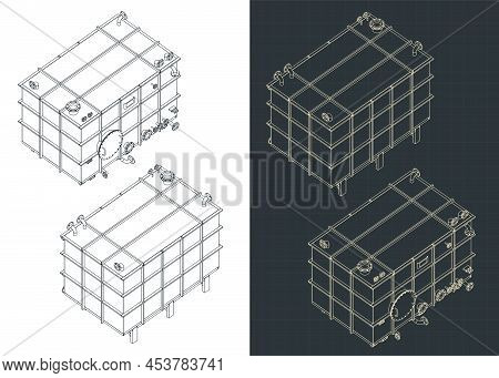 Pressure Tank Isometric Blueprints