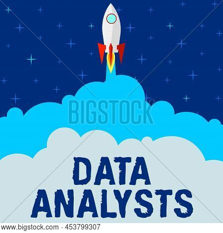 Text Sign Showing Data Analysts. Business Approach Programmer Design And Create Report Identifies Pa