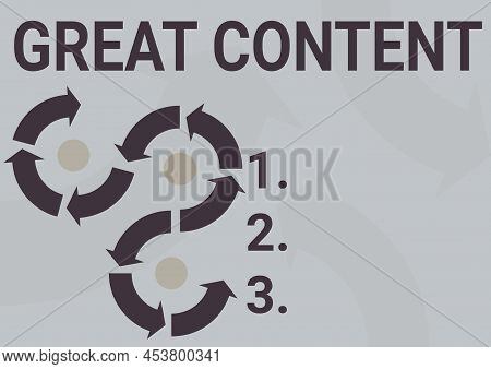 Text Caption Presenting Great Content. Business Approach Satisfaction Motivational Readable Applicab
