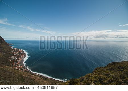 View From The Cabo Girao Lookout, The Highest Cliff In Madeira, Of The City Of Funchal And The Atlan