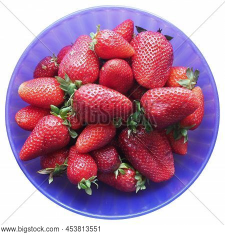 Strawberry Fruit Food Isolated Over White