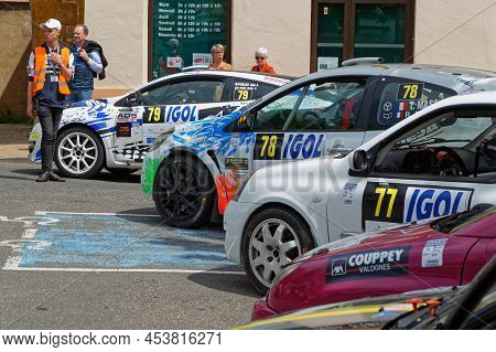 Bois D'oingt, France, April 28, 2022 : Rallye Rhone-charbonnieres Is Second Stage Of French Rally Ca