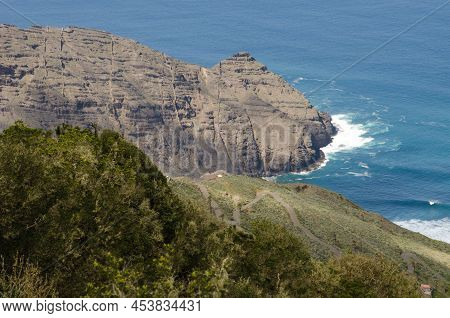 Northwest Coast Of La Gomera. Punta Del Peligro And Cerro De Bejira. Vallehermoso. La Gomera. Canary