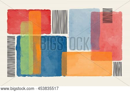 Abstract Hand Painted Background Illustrations For Wall Decoration Art, Postcard, Social Media Banne