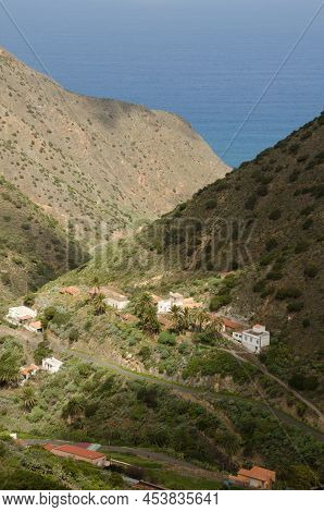 Houses In The Municipality Of Agulo. La Gomera. Canary Islands. Spain.