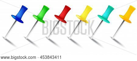 3d Paper Needle Set. Vector Illustration. Stock Image.