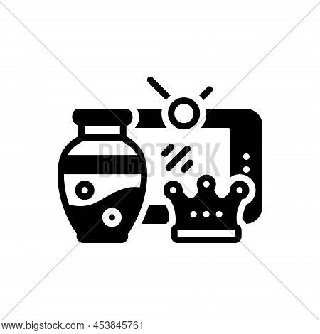 Black Solid Icon For Collectible Collectibles Annals Souvenirs Ancient Things Expensive Old Historic