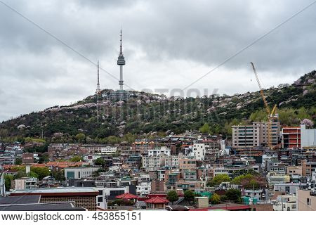 Itaewon District And Namsan Tower In Seoul, South Korea