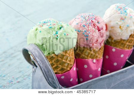 Delicious Ice Cream Cones