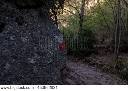 Trail At Madriu Perafita Claror Valley In Andorra,unesco World Heritage Site.
