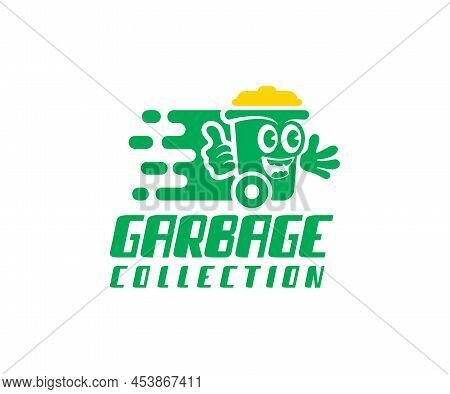 Garbage Collection, Bin Washing And Bin Cleaning, Logo Design. Cleaning, Recycling And Garbage Sorti