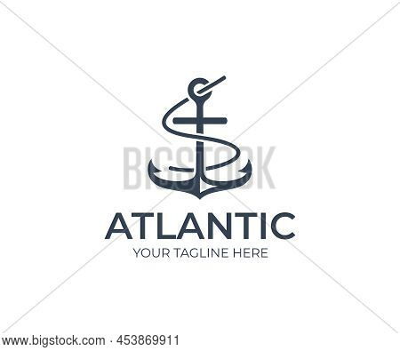 Anchor Logo Design. Marine Vector Design. Nautical Illustration