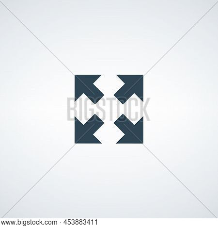 Spreading Outward Arrows Icon. Distribution Arrows. Stock Vector Illustration Isolated On White Back