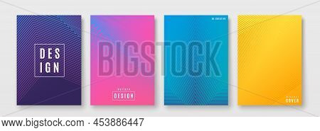 Bright Color Abstract Pattern Background Vector Illustration With Line Gradient Texture For Minimal 