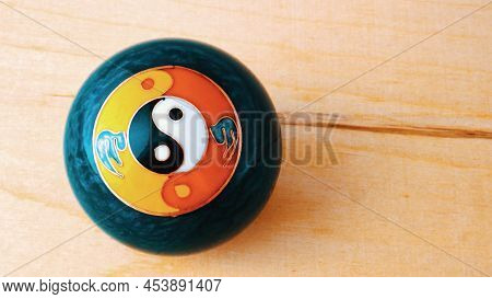 Chinese Meditation Ball. Ball With Yin-yang Symbol