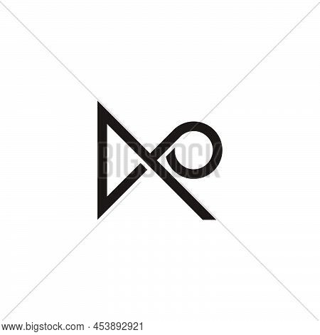 Abstract Letter Mp Linear Geometric Logo Vector