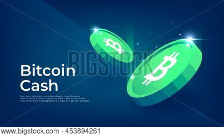 Bhc Crypto Currency Themed Banner Vector Illustration.