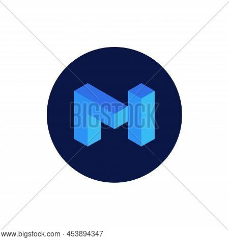 Polygon (matic) Coin Icon Isolated On White Background.