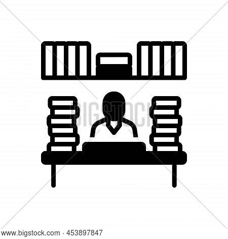 Black Solid Icon For Plenty Book Many Enough Sufficiency Study Library Bookshelf Plethora