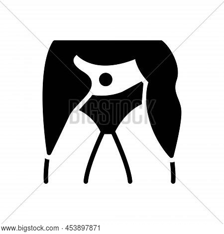 Black Solid Icon For Upskirt Stylish Sexy Erotic Erotical Costume