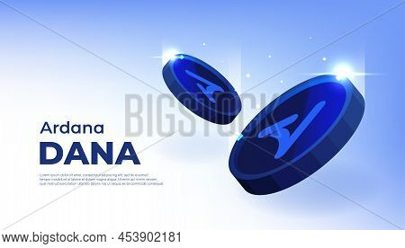 Ardana (dana) Coin Banner. Dana Coin Cryptocurrency Concept Banner Background.