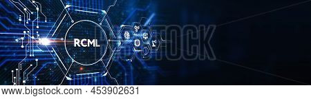 Robot Control Meta Language Technology Concept. Rcml 3d Illustration