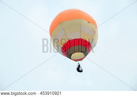 Masternon, New Zealand April, 22 2022 - People Attending Hot Air Balloon Festival In Masterton New Z
