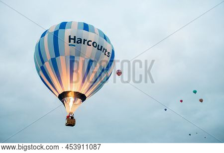 Masternon, New Zealand April, 22 2022 - People Attending Hot Air Balloon Festival In Masterton New Z