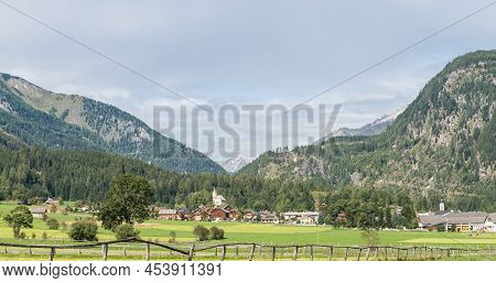 Panorama View To The Valley And Mountains In Lungau, Austria