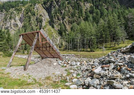 Giant Stone Sieve In The Mountains, Austria