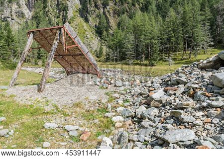 Giant Stone Sieve In The Mountains, Austria