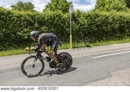 Bourgoin-jallieu, France - 07, May, 2017: The French Cyclist Bryan Nauleau Of Direct Energie Team  R