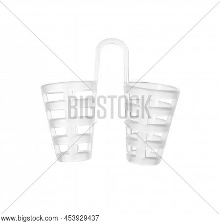 Anti-snoring Device For Nose Isolated On White