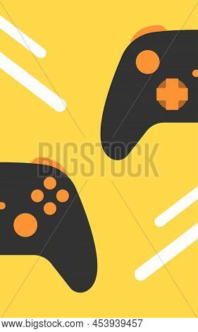 Gamepad Of Modern Console. Nextgen. Wallpaper, Poster, Cover. Simple Flat Vector Illustration Of A J