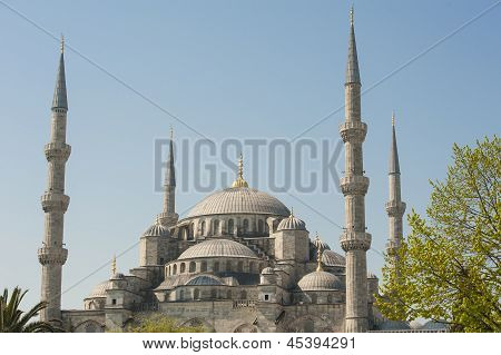 Vista de la mezquita azul en Estambul