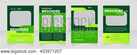 Renewable Energy Blank Brochure Design. Template Set With Copy Space For Text. Premade Corporate Rep