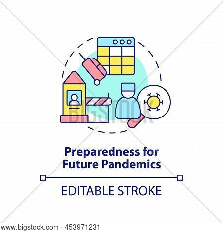 Preparedness For Future Pandemics Concept Icon. World Recovery After Covid Abstract Idea Thin Line I