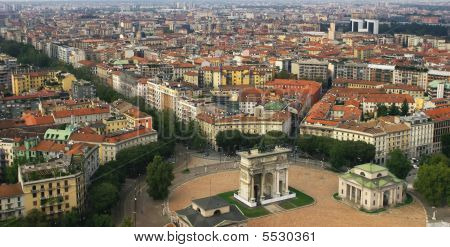 Panorama över Milano