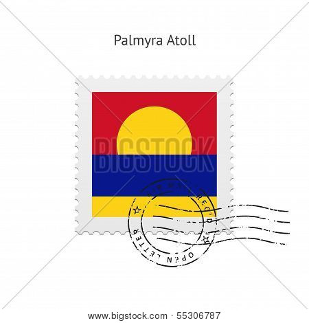 Palmyra Atoll Flag Postage Stamp.