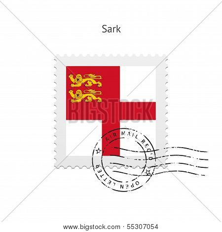 Sark Flag Postage Stamp.