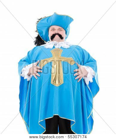 Musketeer In Turquoise Blue Uniform