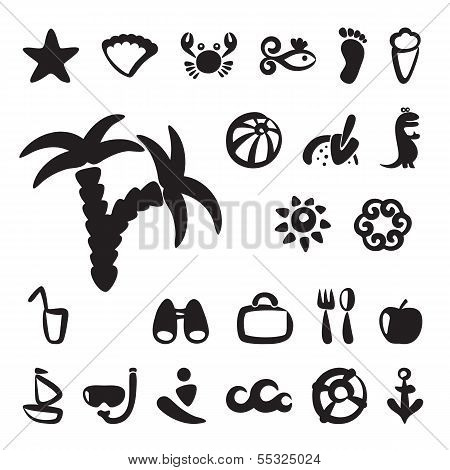 Set Of Summer Icons