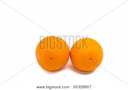 Orange fruit isolated on white background