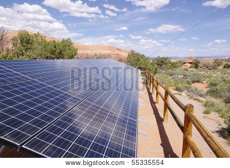 Solar Panels In Desert