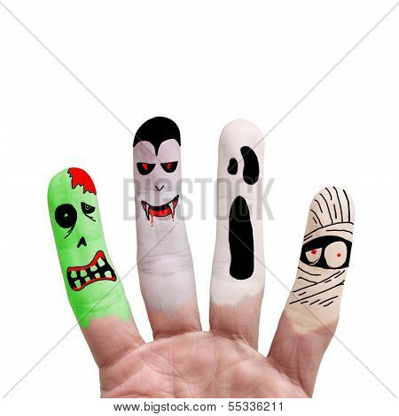 Halloween Concept - Painted Finger