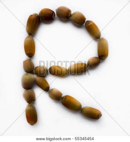 Letter R. Hazelnut.