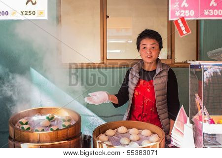 Chinese Bun Stall at Nagasaki Chinatown