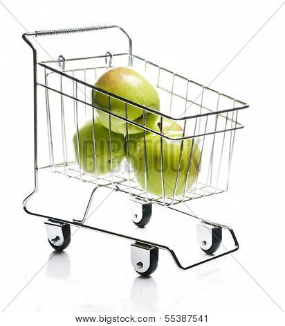 shopping Cart with apples